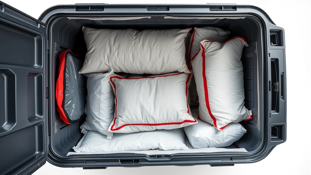 Organized shipping box interior with insulated packaging materials, heat pack, and protective container setup for live animal transport, overhead view, professional photography, clean background