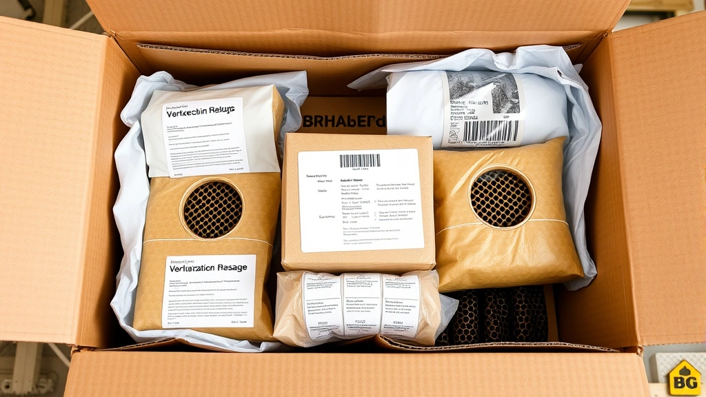Beekeeping package delivery box with protective packaging materials and ventilation holes, opened to show safe transport setup for live bees, professional packaging, photorealistic, no shipping labels or addresses visible